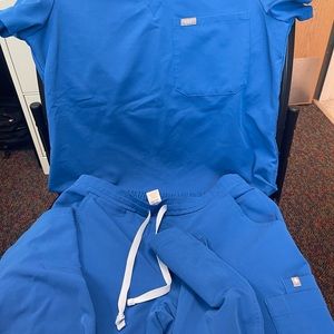 FIGS royal blue Small straight leg pants